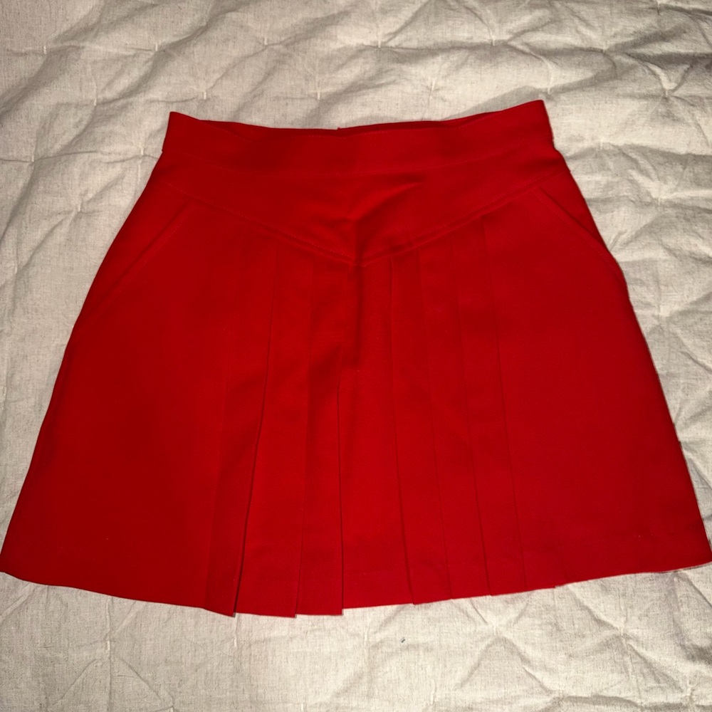 XOXO Red Pleated Mini Skirt